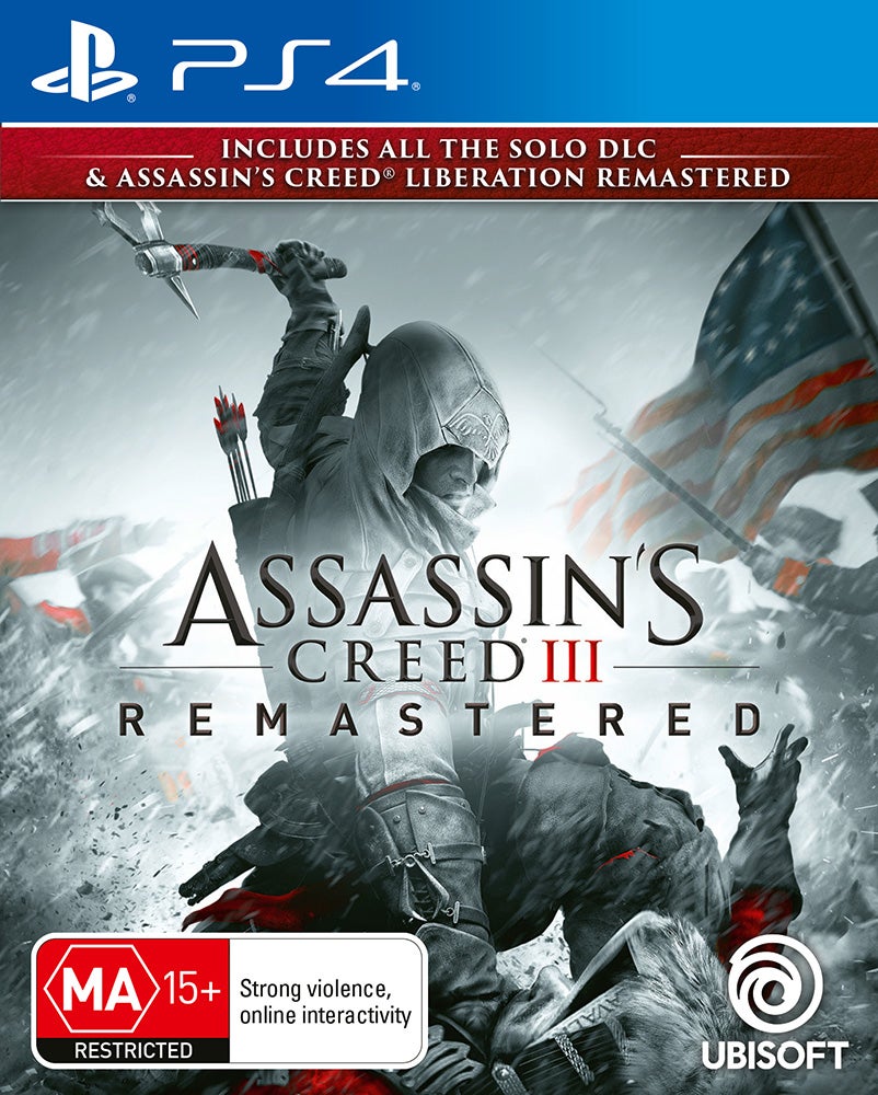 Ubisoft Assassins Creed III Remastered Refurbished PS4 Playstation 4 Game